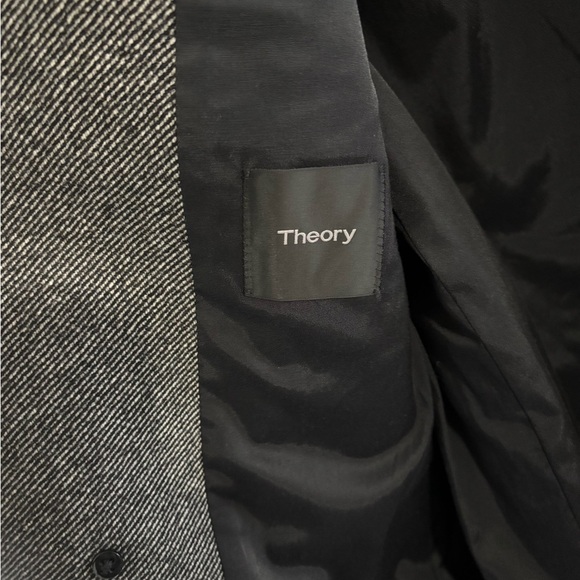 NWT 100% Wool THEORY Kensington Charcoal Pea Coat. Size Large. $895 at Nordstrom - Picture 5 of 8
